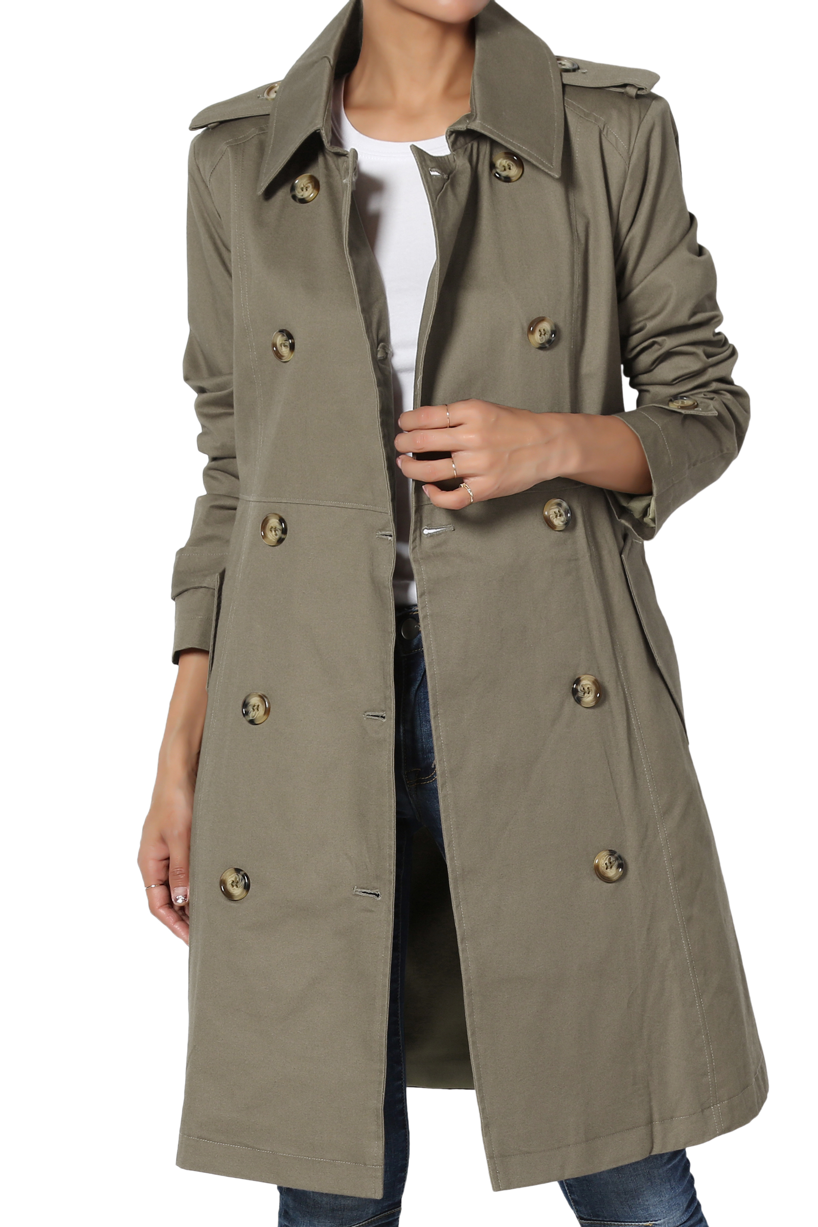 women's lined trench coat