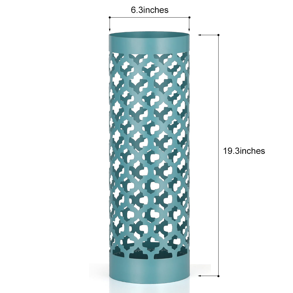Umbrella Stand Metal Holder Home Storage Rack Rain Water Drip Tray Walking Stick 