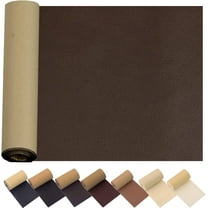 Lingsheng Leather & Vinyl Repair Patch Kit - 17x55 inch Large Self-Adhesive Fabric Fix for Couches, Sofas, Car Seats, Furniture Fix, Cuttable, Brown A