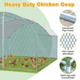 thumbnail image 5 of Ktaxon 13' x 10' Metal Chicken Coop with Run, Walkin Poultry Cage for Yard with Waterproof Cover, Doom Roof for Hen House, Duck and Rabbit, 5 of 8