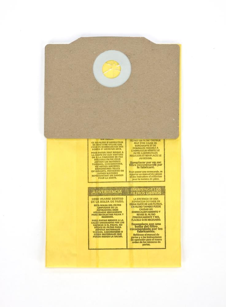 Shop Vac9191710 Back Pack Vac Collection filter bag (5pk) Walmart
