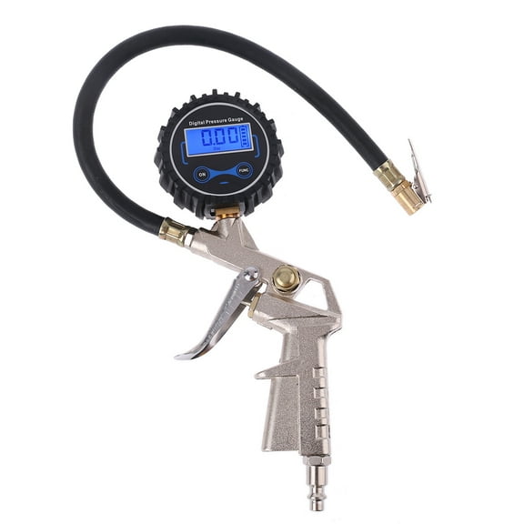 LED Digital Display Car Tire Air Pressure Inflator Gauge Gun Type Vehicle Tester