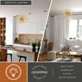 thumbnail image 3 of Nikko 6L Starburst Gold Mid-Century Modern Pendant Light, 3 of 12