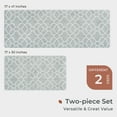 thumbnail image 6 of FRESHMINT Kitchen Mat Set of 2, Anti-Fatigue Cushioned Kitchen Mats for Floor, Waterproof Non Slip Comfort Standing Mat, Boho Kitchen Rug for Kitchen Decor, Sink, Office, 17"x30"+17"x47", Stone Gray, 6 of 7