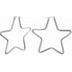 thumbnail image 1 of Stainless Steel Hoop Earrings with Black Gold Plated Design for Women - Lightweight Jewelry 56mm Silver Star Style, 1 of 5