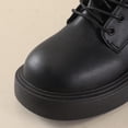 thumbnail image 5 of Viluyesy Womens Mid Calf Combat Boots Round Toe Platform Lug Sole Faux Leather Rhinestone Embroidery Lace Up Punk Fashion Boots Black Size US7.5, 5 of 9