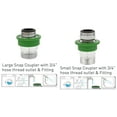 thumbnail image 3 of Quick Connect Hose to Faucet Coupler and Fitting Dual Thread by 3/4 in. Brass MGH Good for Portable Appliances Snap Fit, 3 of 5