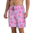 thumbnail image 2 of Naloa Donuts Men's Beach Shorts, Surfing shorts, Swim trunks, Quick Dry Swim Trunks for Surfing Beach Fun - 3X-Large, 2 of 9