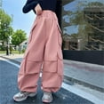 thumbnail image 2 of XXWXYD Clearence Girls Denim Overalls Adjustable Straps Wide Leg Pants Spring to Fall Casual Wear Big Kids Fashion Retro Streetwear with Utility Pockets, 2 of 7