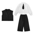 thumbnail image 5 of Girls Outfits Girls Clothing Set Girls Fashion Outfits 2 Piece Suit Vest And Wide Leg Pants Set For Teen Girls Casual Wear Stylish Vest Trousers Outfit, 5 of 5