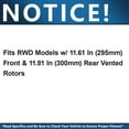 thumbnail image 2 of Detroit Axle - Brake Kit for 03-05 Mercedes-Benz E320, 07-09 E350 Replacement Disc Brake Rotors Ceramic Brakes Pads: 11.61" inch (295mm) Front and 11.81 inch (300mm) VENTED Rear Rotor, 2 of 8