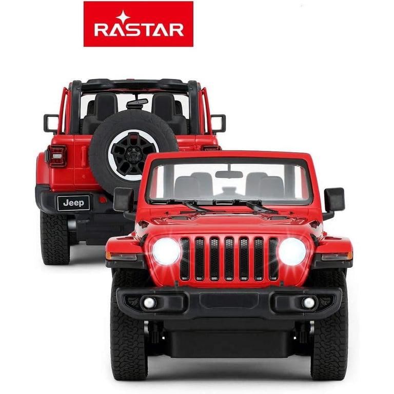 Rastar Off-Road Remote Control Car, 1:14 Jeep Wrangler JL RC, Red