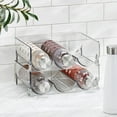 thumbnail image 3 of mDesign Plastic Free-Standing Stackable 3 Bottle Storage Rack, 4 Pack, Clear, 3 of 9