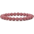 thumbnail image 1 of Bracelet Extensible en Perles Rondes de 8 mm en Pierre Précieuse AA Thulite Naturelle 7 Pouces Unisexe, 1 of 2