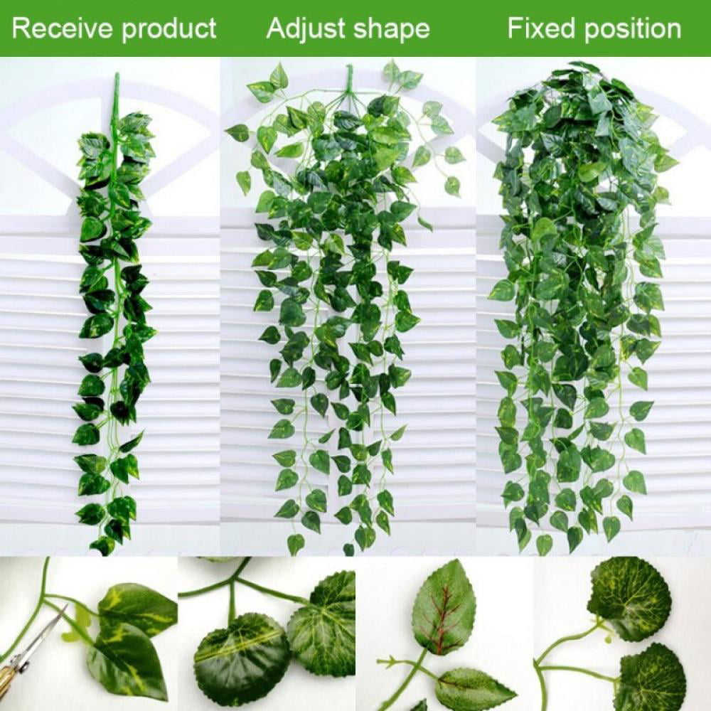 200cm Ivy Leaf Garland Green Plant Plastic Vine Foliage Home Garden Decor AME 