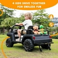thumbnail image 3 of SaveJoy 24V 4 Seater Ride on Toys, Powered Ride on Cars w/ Four Wheels, Electric Car with Parent Remote Control for Toddlers Kids Girls Boys, Black, 3 of 10