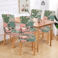 thumbnail image 2 of Yayeee 4 Pack Dining Chair Covers Stretch Parson Chairs Slipcovers Seat Protector, Pink and White Cat, 2 of 6