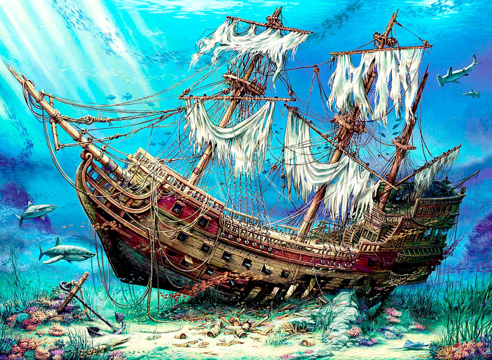 Anatolian Puzzle - Shipwreck Sea, 1500 Piece Jigsaw Puzzle, #4558 (ANA4558) Multicolor