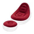 thumbnail image 1 of 1 Set Inflatable Sofa Wear Resistant Waterproof PVC Lunch Break Lounge Couch Set for Home, 1 of 12