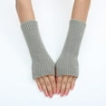 thumbnail image 4 of Gloves for Men and Women Gloves for Cold Weather Ladies Warm Knit Fingerless Gloves Convertible Mittens Fashion Flowers, 4 of 5