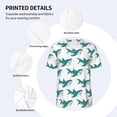 thumbnail image 3 of Goofa Cartoon Shark Pattern Mens Golf Shirt Baseball T-shirt Moisture Wicking Dry Fit Performance Sport Short Sleeve Striped Golf Polo Shirts-Small, 3 of 7