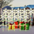 thumbnail image 6 of 10PK 28inch 250 LED 8 Modes Christmas Pathway Snowflake Lights Outdoor Decoration Flashing Waterproof Outdoor Lighted Up Christmas Light Decor for Garden Yard, 6 of 8