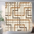 thumbnail image 6 of Shower Curtain 72x72 Inch Geometric Waterproof Bathroom Curtain with Hooks, Modern Industrial Bathroom Decor, 6 of 9