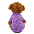 thumbnail image 1 of Idepet Pet Dog Classic Knitwear Suéter Suave Abrigo De Forro Polar Para Perros Pequeños, Medianos Y Grandes, Ropa Cálida Para Perros Y Gatos, Suave Cachorro Personalizado, 2 Colores (M Morado), 1 of 1