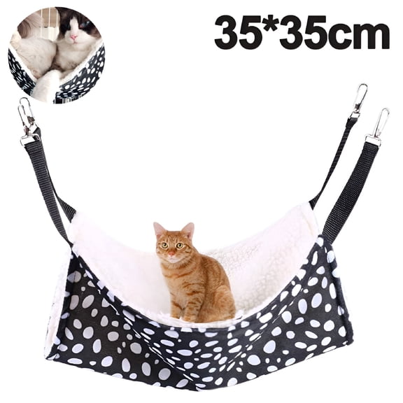 LAMIRO Hanging Cat Hammock, Pet Hammock for Cage, Adjustable Cat Bed Two Sides Comfortable/Waterproof Resting Sleepy Pad for Cats, Small Dogs, Rabbits, or Other Small Animals