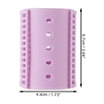 thumbnail image 4 of Unique Bargains 6pcs Convenient Heatless Voluminous Hair Rollers for Women 2.64"x1.73" Purple, 4 of 4