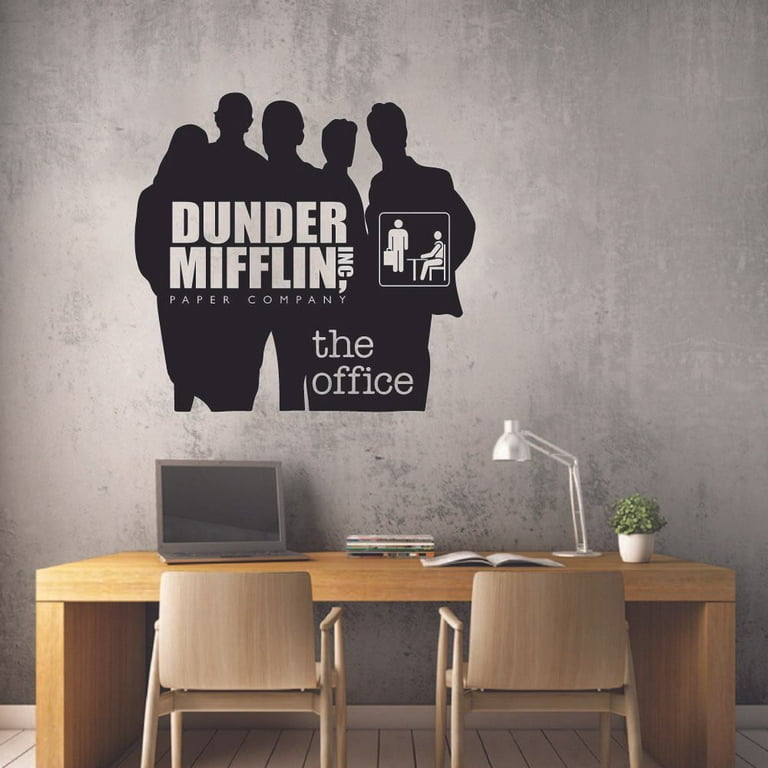 Black The Office Dunder Mifflin Peel and Stick Giant Wall Decal