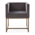 thumbnail image 4 of Modrest Marty Modern Dark Grey & Copper Antique Brass Dining Chair, 4 of 5