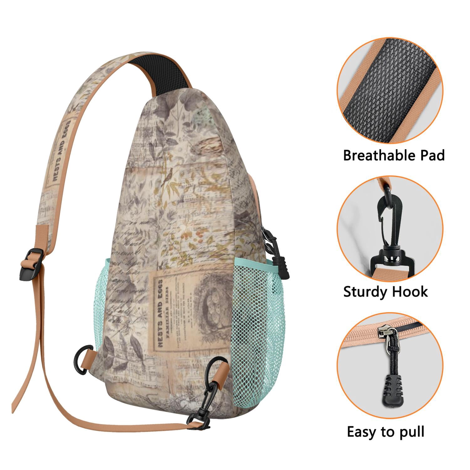 Excavator Sling Bag for Men Comfortable & Anti-Theft Shoulder Backpack Great for Biking, Hiking & Urban Use