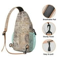 thumbnail image 3 of Meny Pink Beach Men Vintage Travel Sling Backpack, Parisian Style Crossbody Bag, Perfect for Summer Adventures and Holidays, 3 of 6