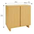 thumbnail image 6 of Better Homes & Gardens Lillian Fluted Bar Cabinet with Storage, Natural Pine Finish, 6 of 6