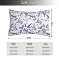 thumbnail image 2 of Goofa Lavender Flowers Print Plush Throw Pillow Case, Soft Velvet with Hidden Zipper, Decorative Cushion Cover for Sofa, Bed, Car, and Home Décor-16"x24", 2 of 6