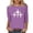 Purple, variant on UVEASISHA faith t shirts for women 3/4 sleeves graphic tees three cross printed Christian tops comfort casual tees Purple S
