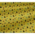 thumbnail image 4 of oneOone Cotton Jersey Yellow Fabric Merry Christmas Dress Material Fabric Print Fabric By The Yard 58 Inch Wide, 4 of 4