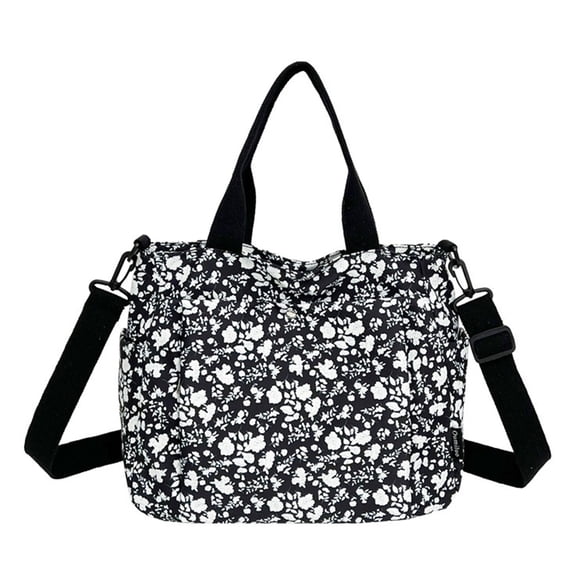 HUISZJ Multi-Pocket Crossbody Bag, Large Capacity Top Handle Handbag with Zipper, Portable Shoulder Bag for Work Shopping Travel, Black