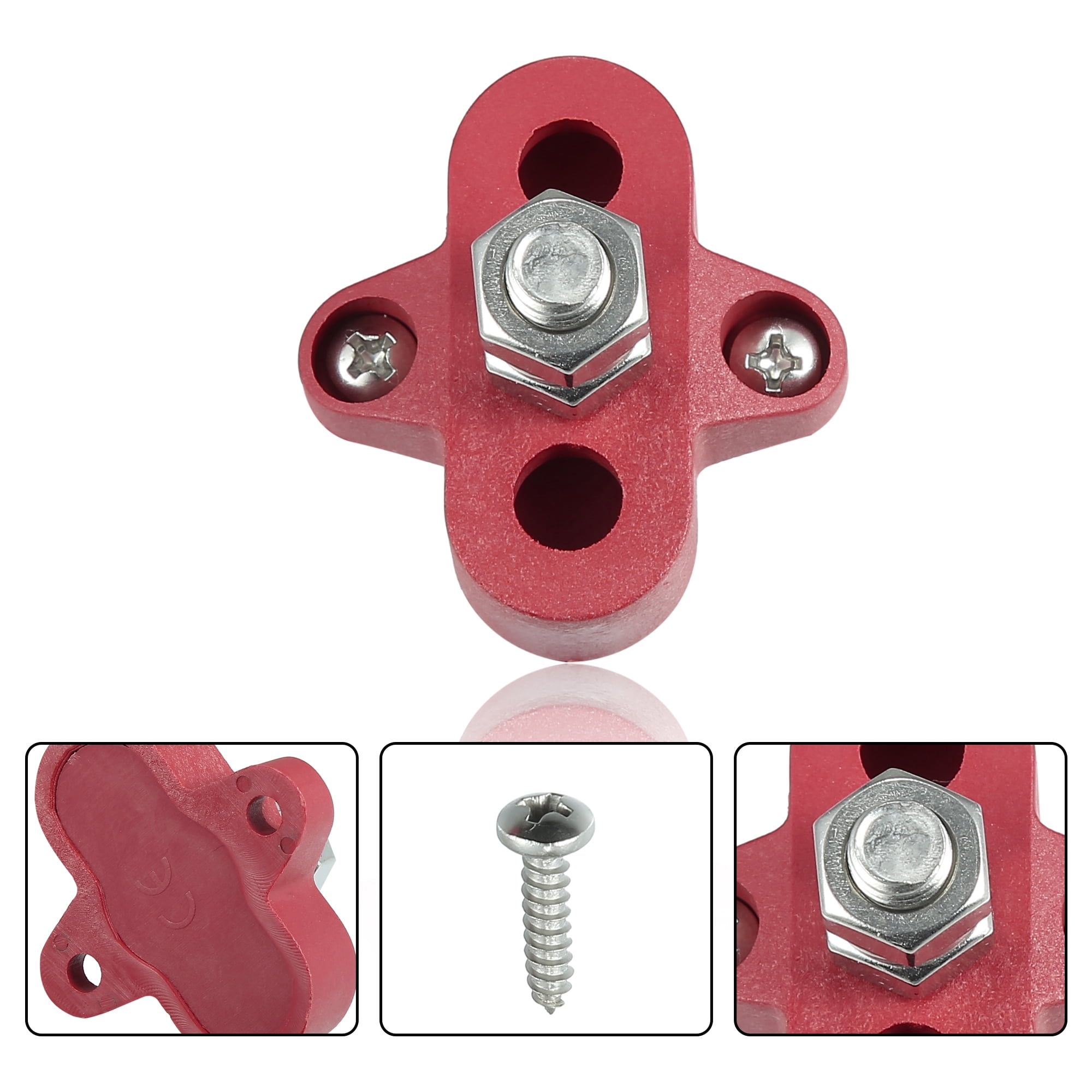 Unique Bargains Bus Bar Junction Block M8 Positive Terminal Stud Distribution Block