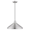 thumbnail image 6 of 41179-66 Livex Lighting Metal Shade - 1 Light Mini Pendant in Coastal Style - 15.25 Inches wide by 14 Inches high-Brushed Aluminum Finish, 6 of 8
