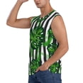 thumbnail image 3 of Goofa Palm Greenery Printed Men's Sleeveless T-Shirt - Athletic Gym Workout Tank Top for Men - Moisture-Wicking, UPF 30+ Quick-Dry Muscle Tee-XX-Large, 3 of 8
