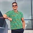thumbnail image 6 of Balery Funny Animals in Jungle Printed Men’s Short Sleeve Polo Shirt, Midweight Men's Shirt,Golf Polo shirts -X-Large, 6 of 8