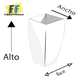 thumbnail image 3 of Maceta de fibra de vidrio FibraFormas Sonora Grande Blanco, 3 of 3