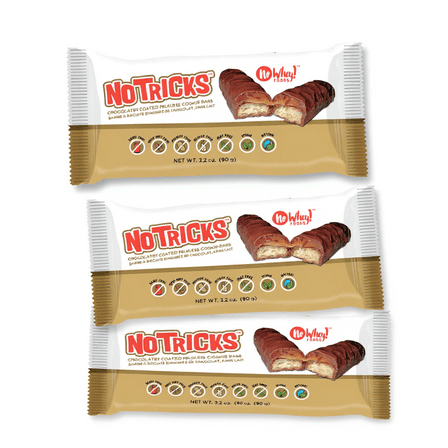 No Whey! Foods - Vegan, Gluten Free, Nut Free | No Tricks (3 Pack) | Dairy Free, Soy Free, Sesame Free | Allergy Friendly Snacks