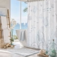 thumbnail image 3 of Sea Turtle Shower Curtain, Coastal Beach Decorative Fabric Bathroom Curtain Set with 12 Hooks, 71 x 71 Inch, 3 of 10