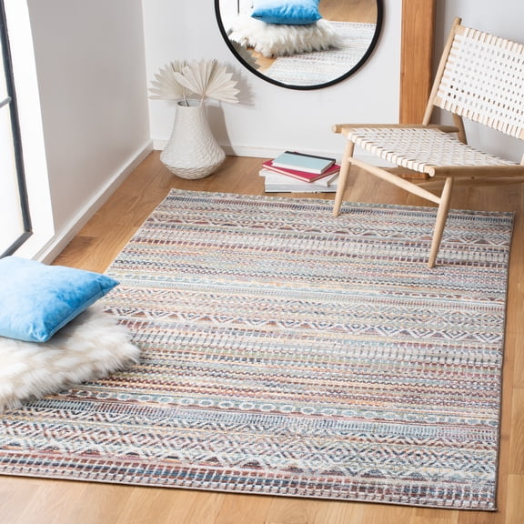 SAFAVIEH Crystal Rodina Abstract Area Rug, Rust/Gold, 5' x 7'