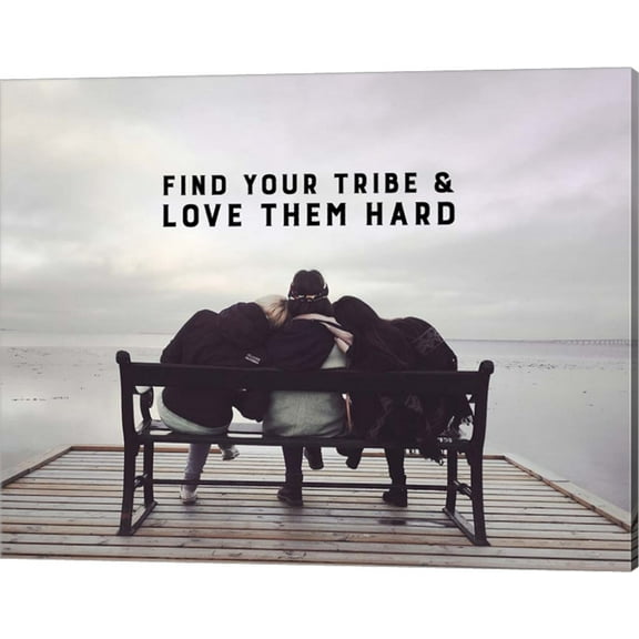 Find Your Tribe - Friend Trio Color by Color Me Happy, Canvas Wall Art, 20W x 16H