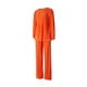 thumbnail image 4 of VISgogo Traje de pantalón elegante de dos piezas para mujer, blusas y pantalones peplum con mangas abullonadas y cuello redondo de color sólido VISgogo moda, 4 of 9