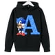 thumbnail image 3 of Nuevas sudaderas con capucha de Sonics para niños, sudadera con estampado de letras de dibujos animados de la A a la Z, camisetas deportivas casuales para niños Kawaii, ropa de otoño para bebés 2024, 3 of 4